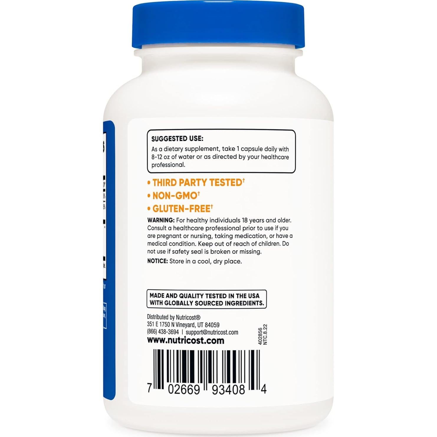 Extracto de Arándano Nutricost 25000mg 3 Botellas 120 Cápsulas