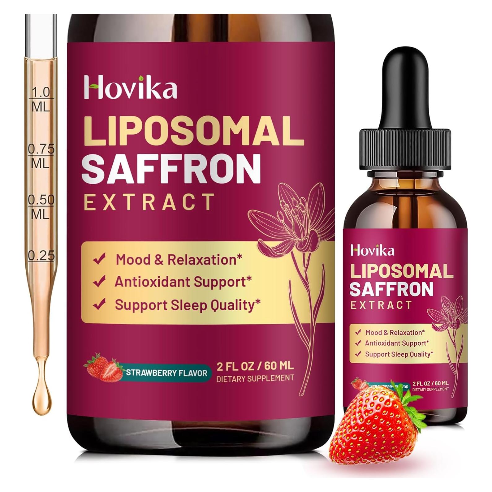 Suplemento de Azafrán Liposomal Hovika 59.15ml Sabor Fresa