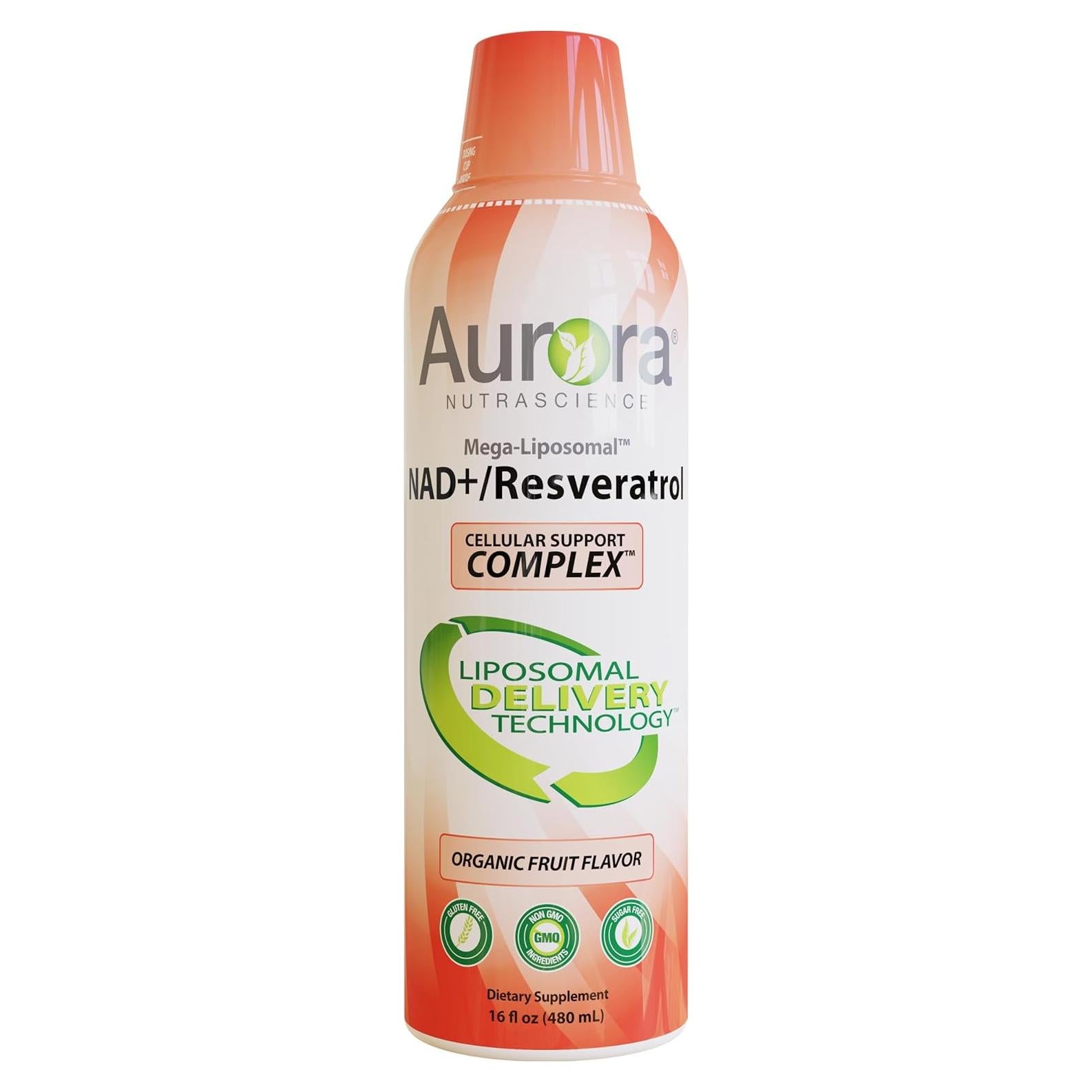 Aurora Nutrascience Mega-Liposomal NAD+ y Resveratrol 473 ml