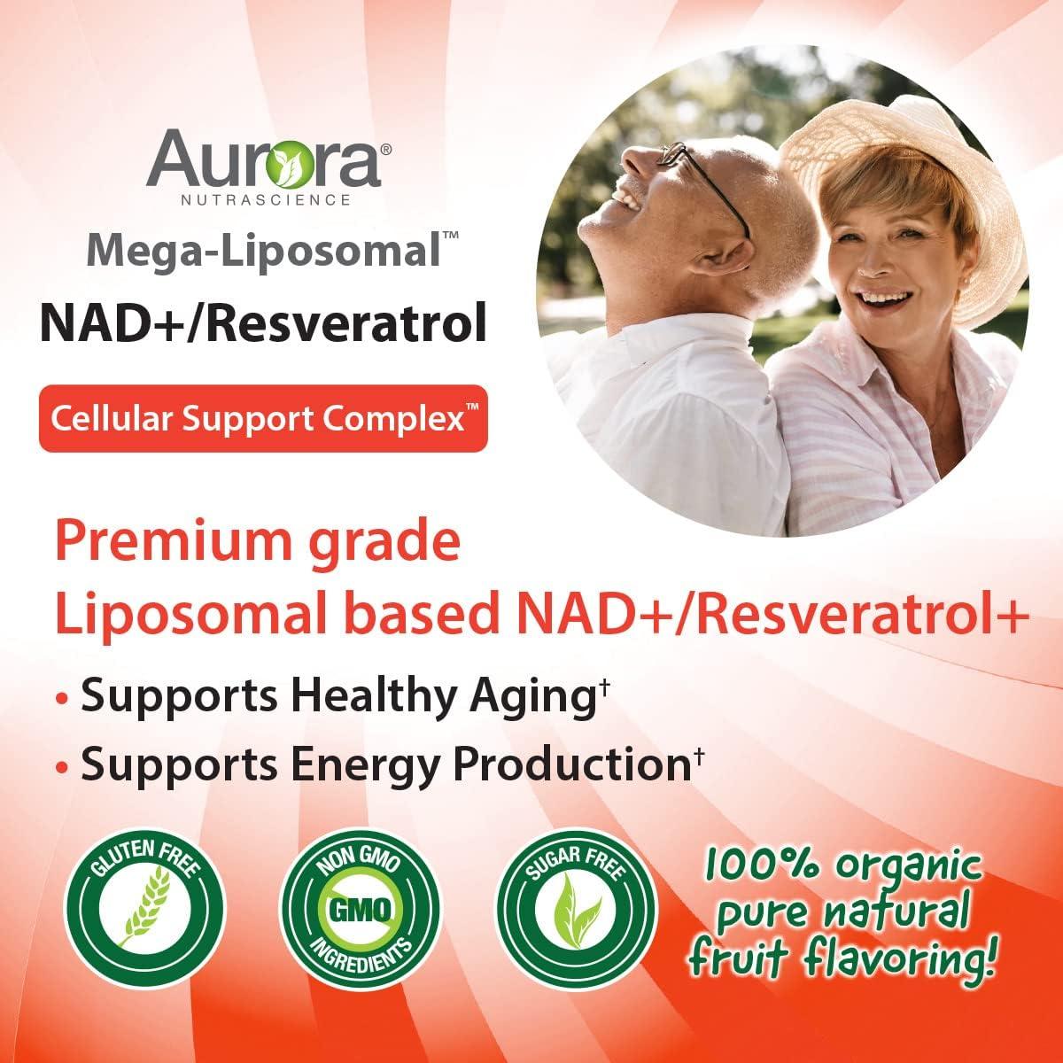 Aurora Nutrascience Mega-Liposomal NAD+ y Resveratrol 473 ml