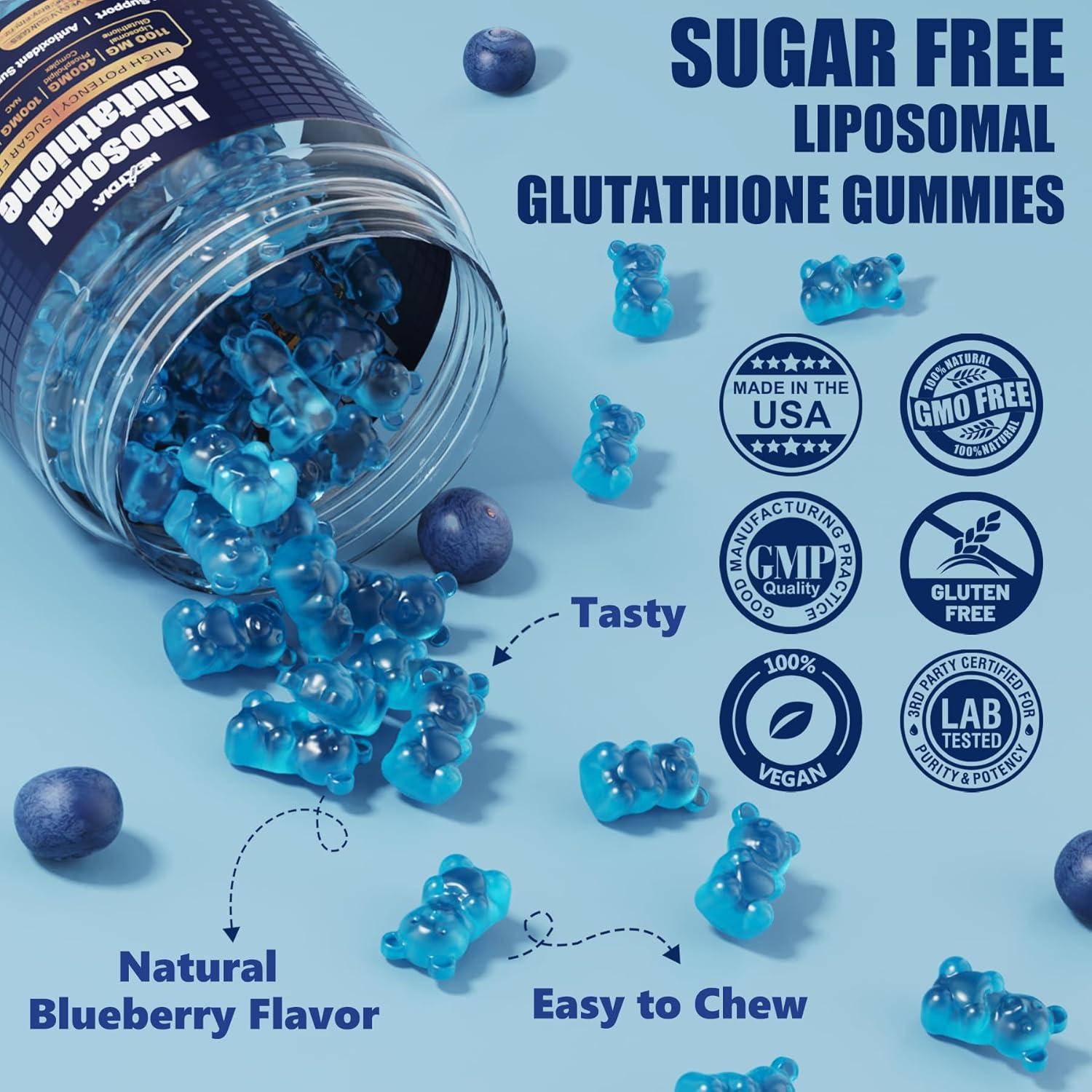 Gomitas de Glutati&oacute;n Liposomal NEXTDIA 1100mg 120 ct Veganas