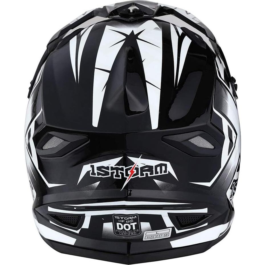 Casco Integral 1Storm HF801 Blanco para Motocross Adulto