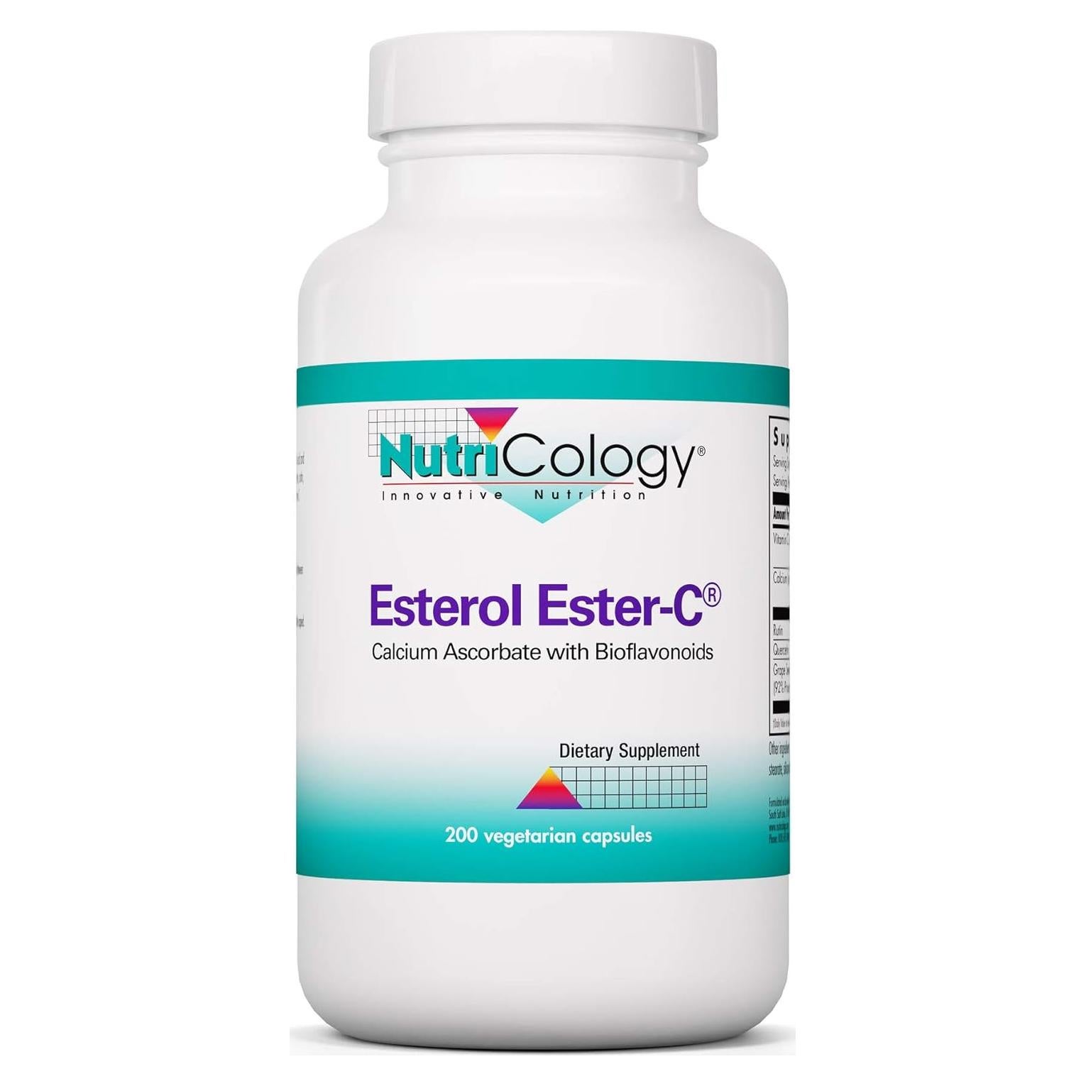 Suplemento de Vitamina C Ester-C Nutricology 1350mg 200 Cápsulas Veganas