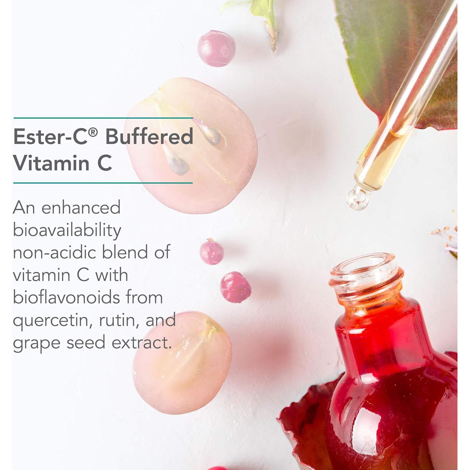 Suplemento de Vitamina C Ester-C Nutricology 1350mg 200 Cápsulas Veganas