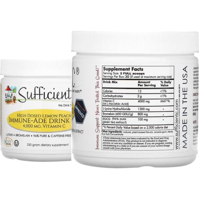 Mezcla de Bebida Suficiente-C 250g Vitamina C y B12