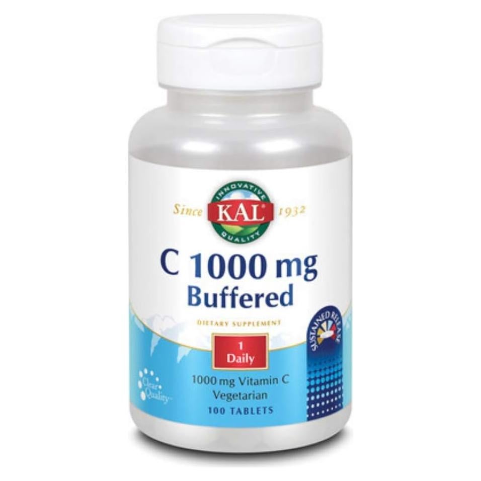 Tabletas de Vitamina C KAL 1000 mg con Bicarbonato 100 unidades