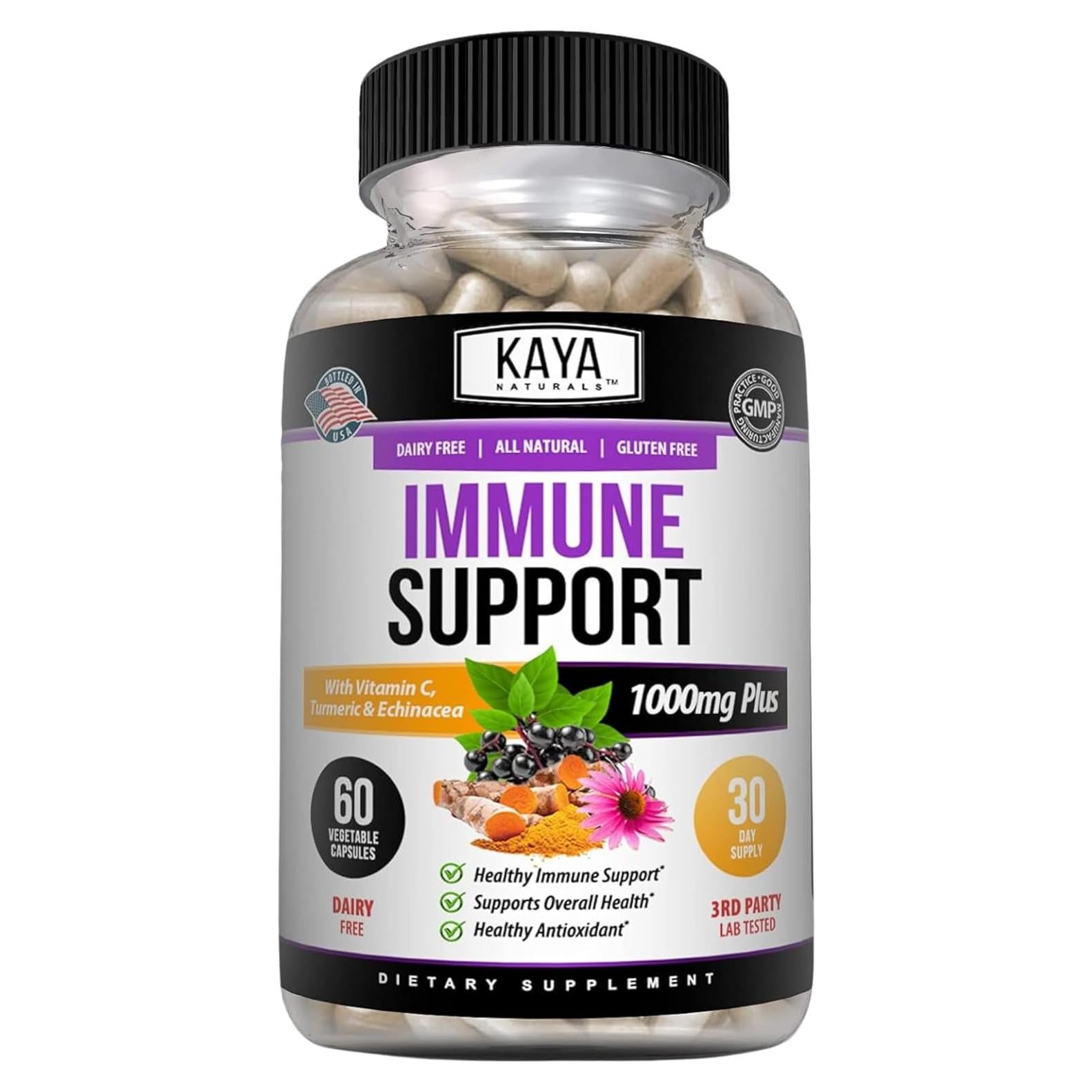 Kaya Naturals Suplemento Inmunológico 60 Cápsulas con Zinc y Vitamina C