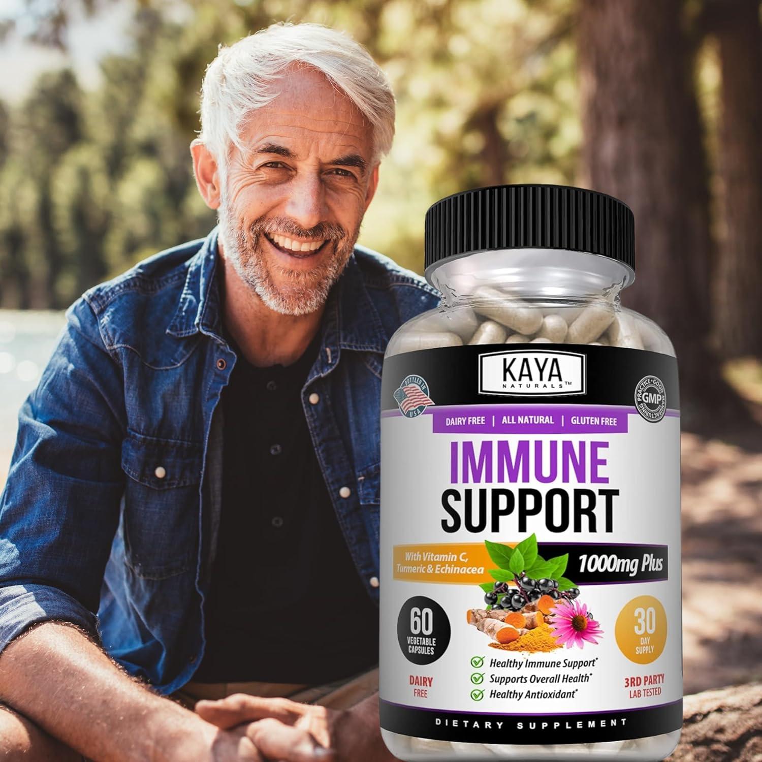 Kaya Naturals Suplemento Inmunológico 60 Cápsulas con Zinc y Vitamina C