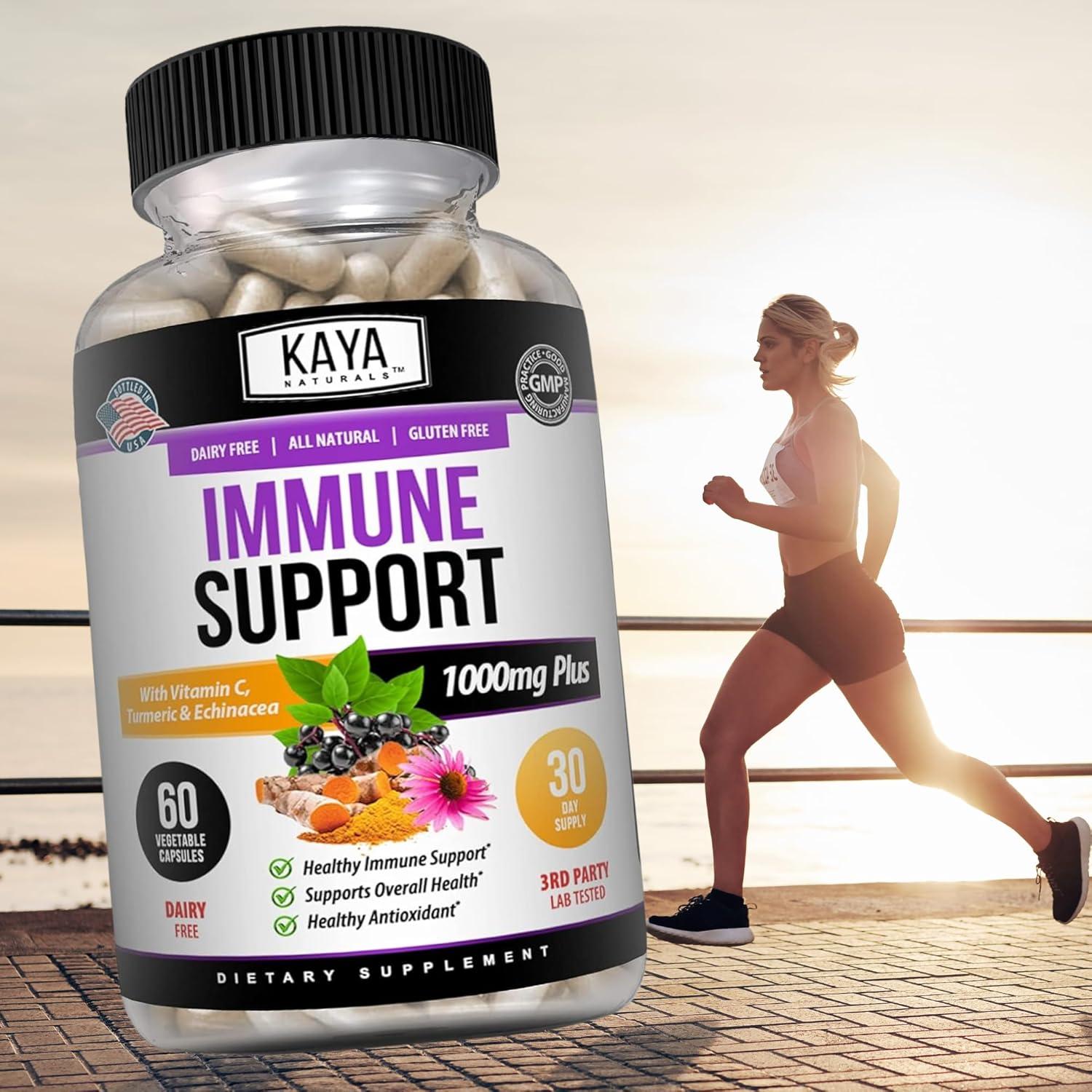 Kaya Naturals Suplemento Inmunológico 60 Cápsulas con Zinc y Vitamina C