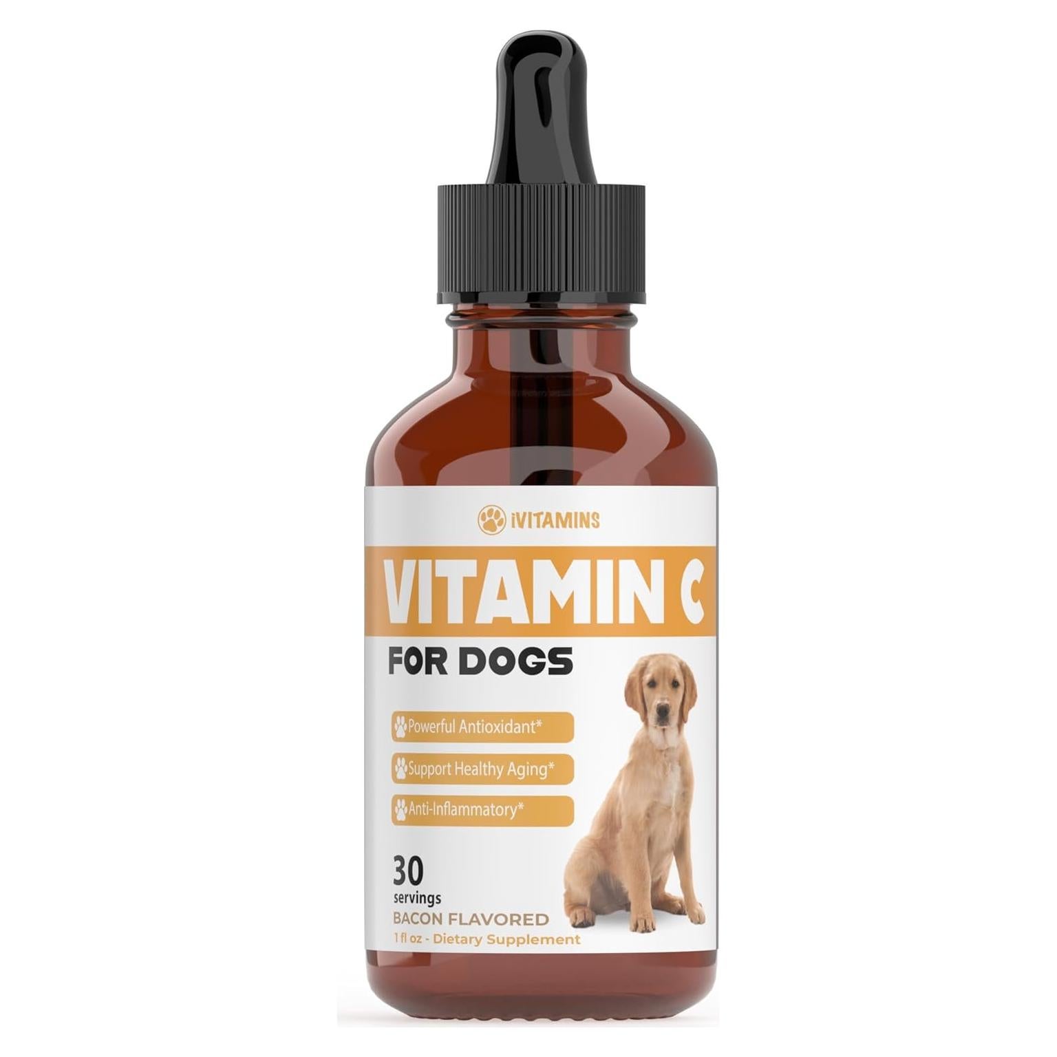 Vitamina C Líquida para Perros iVitamins 28g Sabor Tocino