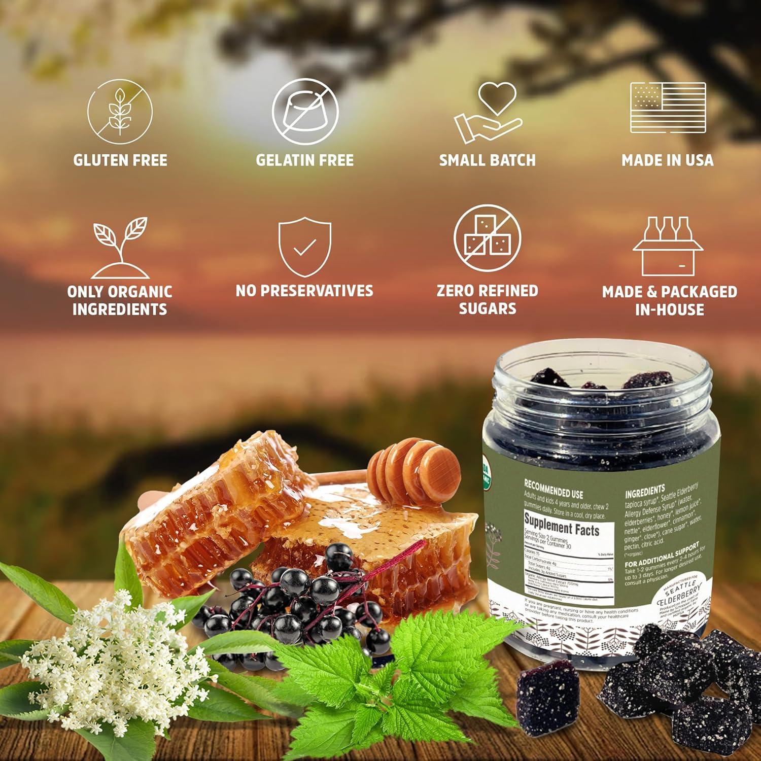 Gomitas Orgánicas para Alergias Seattle Elderberry 198g