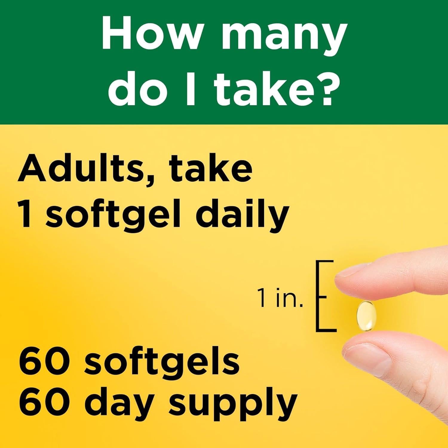 Nature Made Vitamina D3 10000 UI 250 mcg 60 Gelatinas Blandas