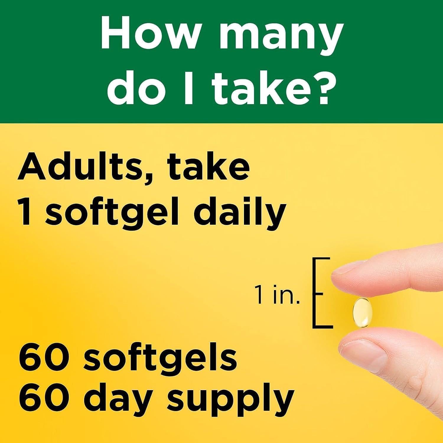 Nature Made Vitamina D3 10000 UI 250 mcg - 60 Gelatinas Blandas x2