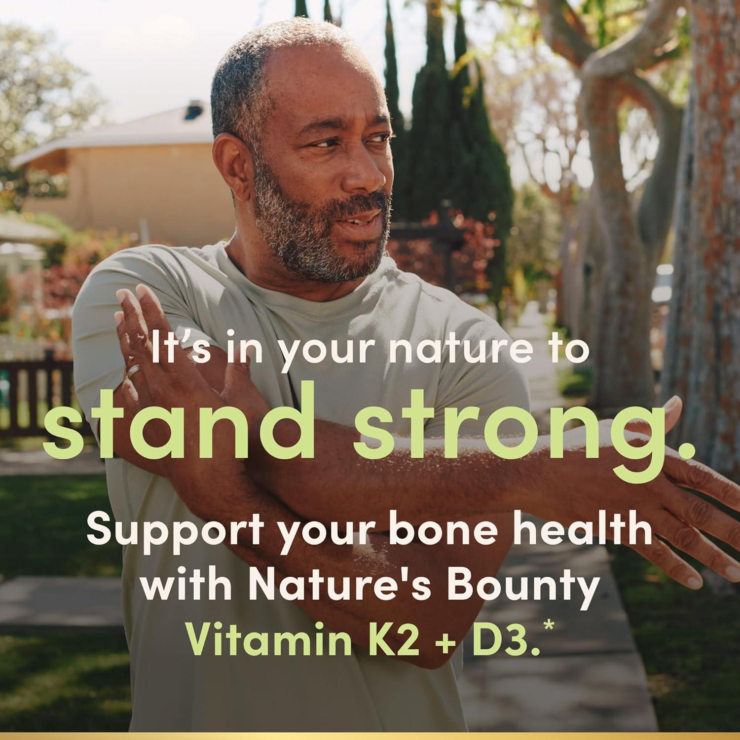 Suplemento Vitamina D3 K2 Nature's Bounty 60 Cápsulas