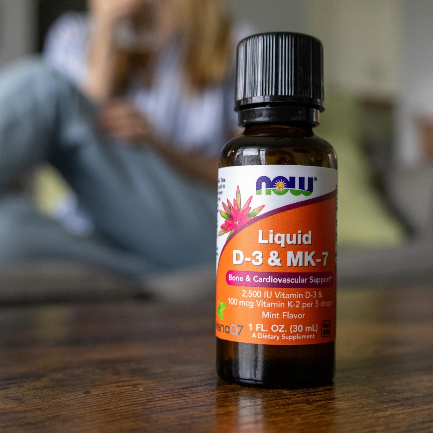 NOW Foods Suplemento Líquido D3 y K2 2500 UI 100 mcg 30 ml