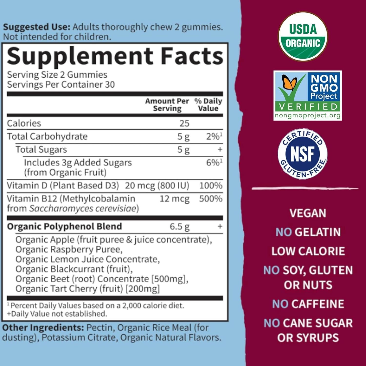 Gominolas de Remolacha Orgánica Garden of Life 30 Porciones