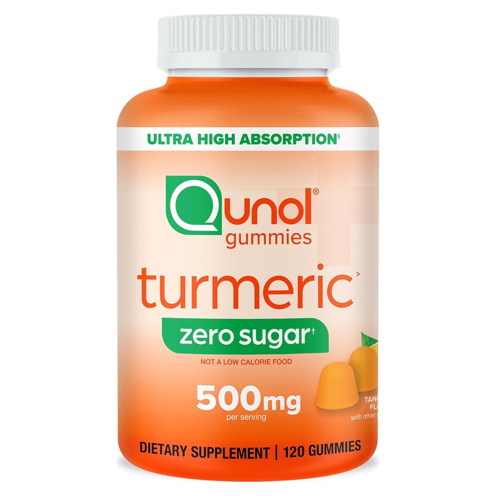 Gomitas de Cúrcuma Sin Azúcar Qunol 500mg 120 Unidades