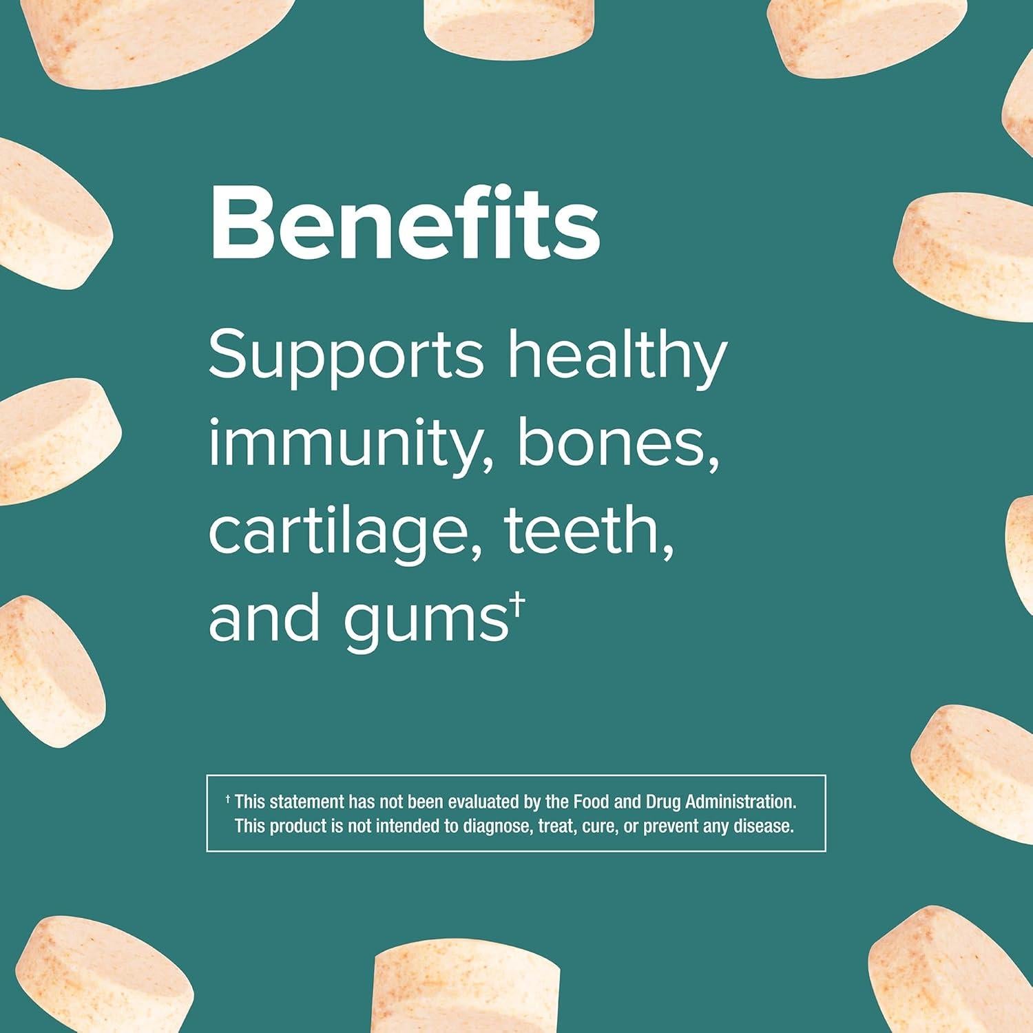 Webber Naturals Vitamina C+D3 Masticable 200 Tabletas 1000 mg