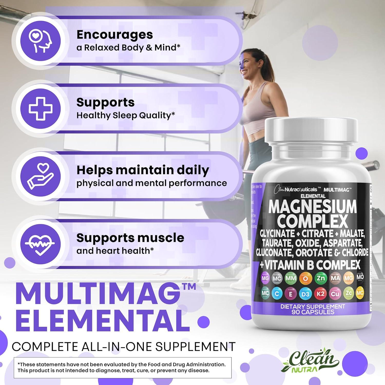 Suplemento Complejo de Magnesio Clean Nutraceuticals 117g
