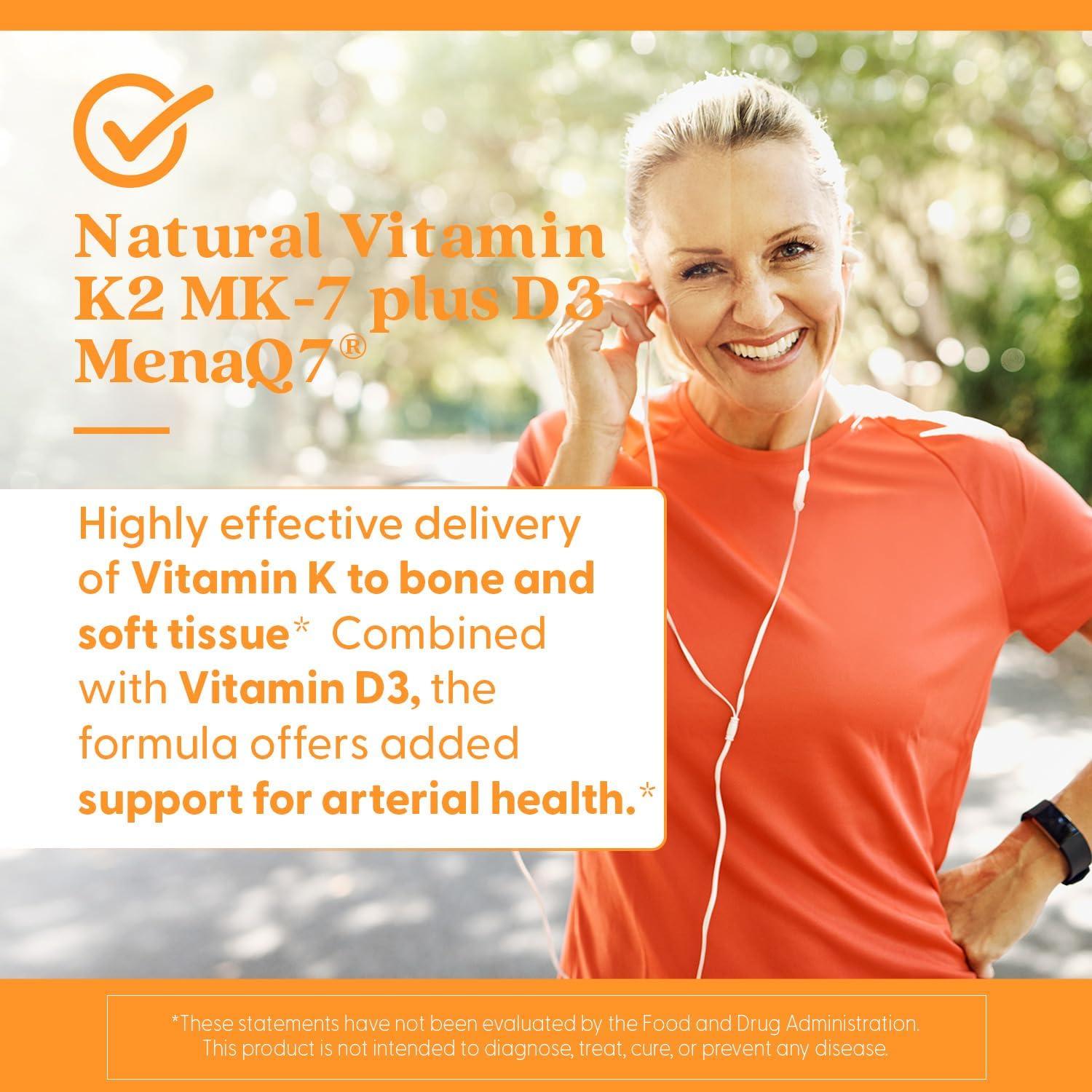 Vitaminas K2 MK-7 Plus D3 Doctor's Best 60 Cápsulas Vegetales