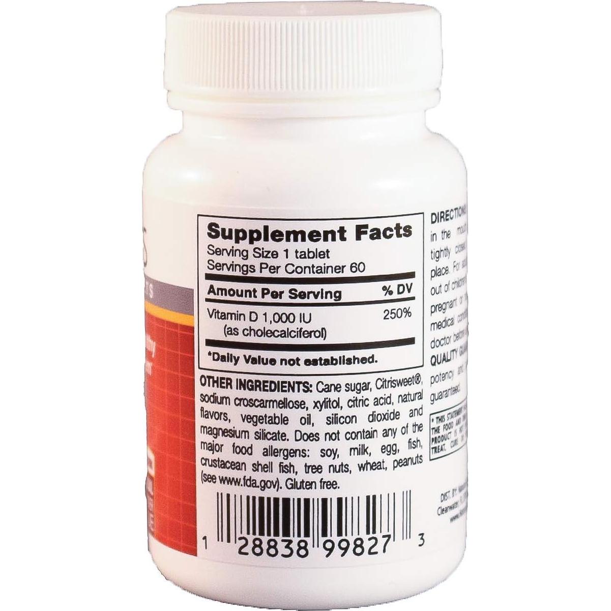 Vitamina D3 Dr Newton's Naturals 60 Tabletas Disolución Rápida