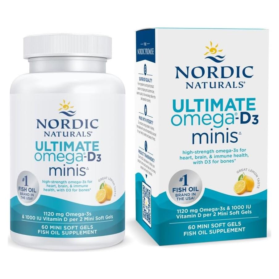 Nordic Naturals Omega Mini D3 60 Gelatinas Blandas Limón 1120 mg