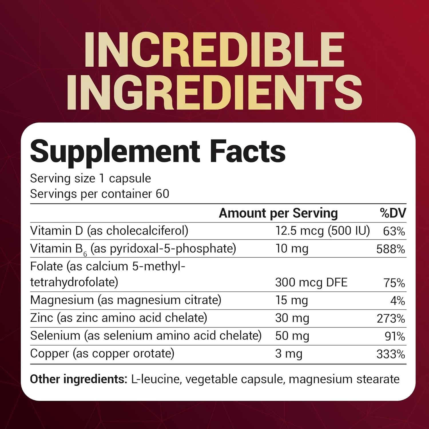 Suplemento de Zinc Dr. Berg 30mg con Magnesio y Vitamina D3 - 60 Cápsulas
