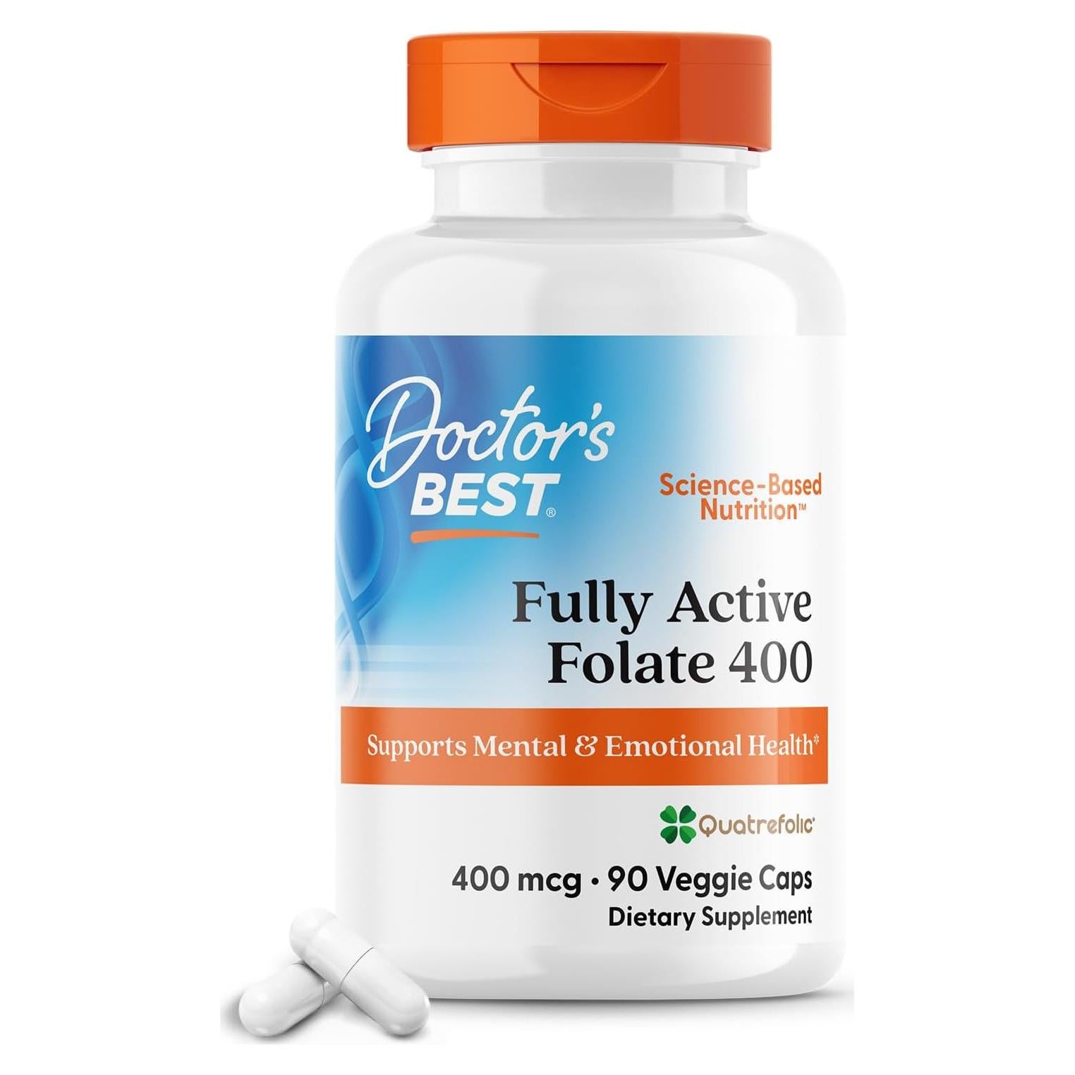 Folate Activo Doctor's Best Quatrefolic 400 mcg 90 VC