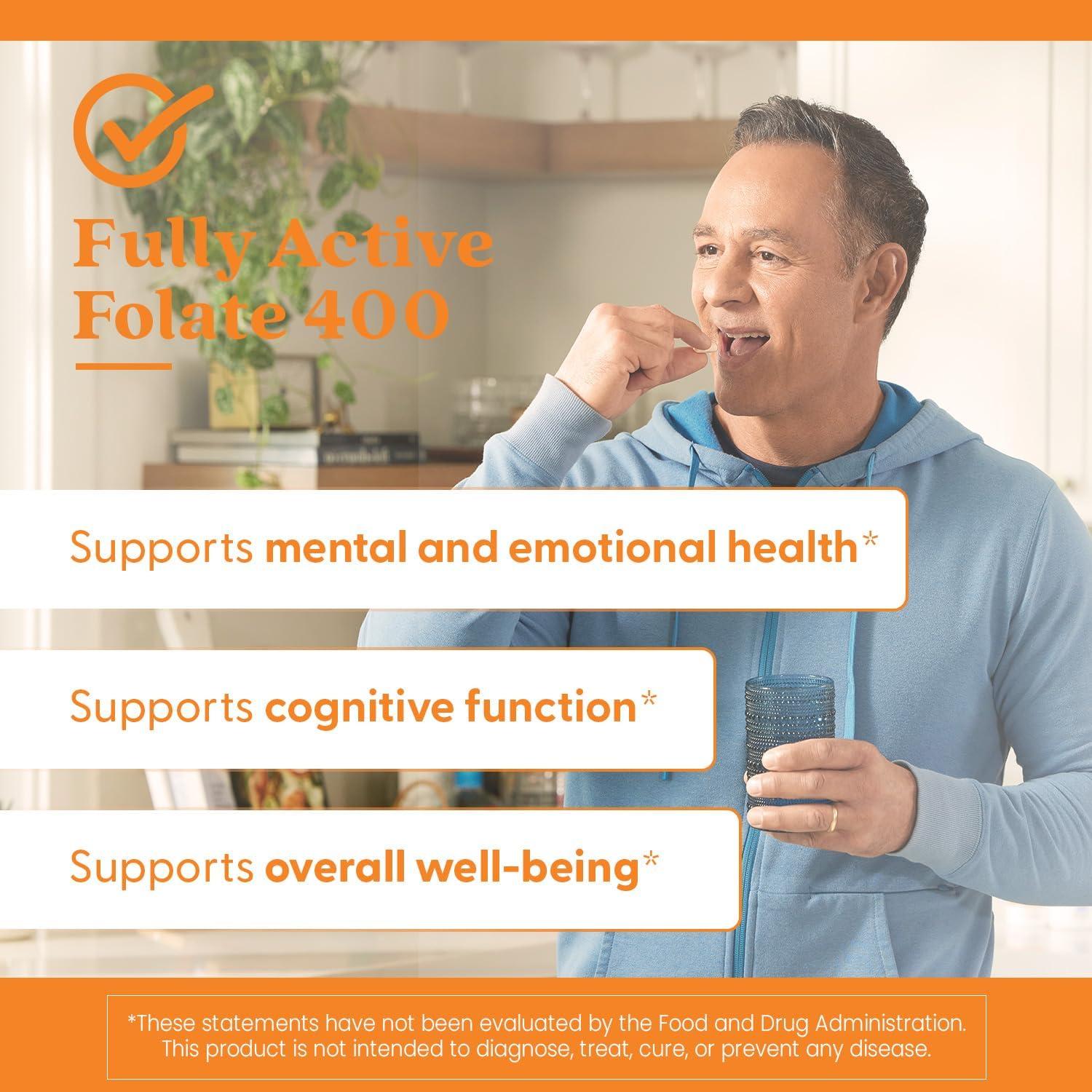 Folate Activo Doctor's Best Quatrefolic 400 mcg 90 VC