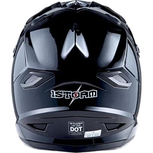 Casco 1Storm HF801 Negro Brillante + Gafas + Guantes S