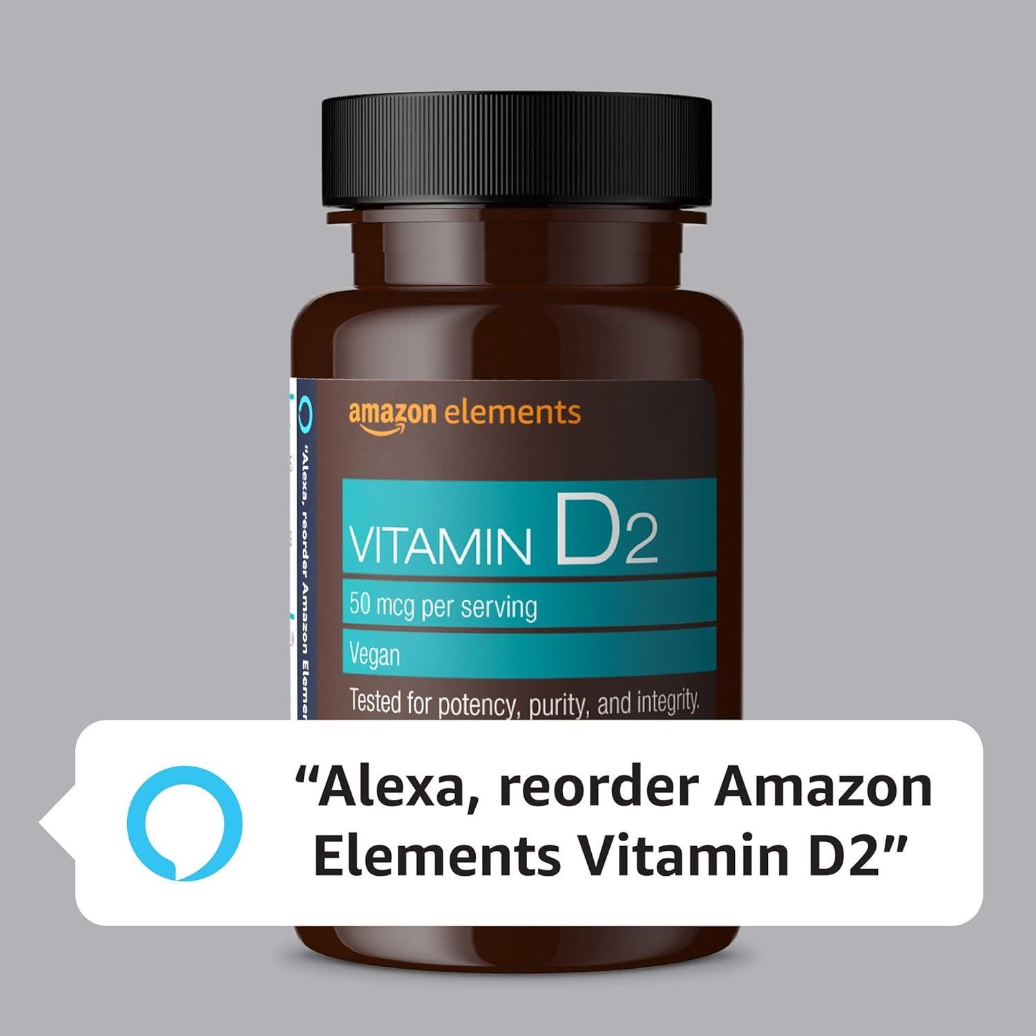 Vitamina D2 2000 UI Vegana Amazon Elements 65 Cápsulas