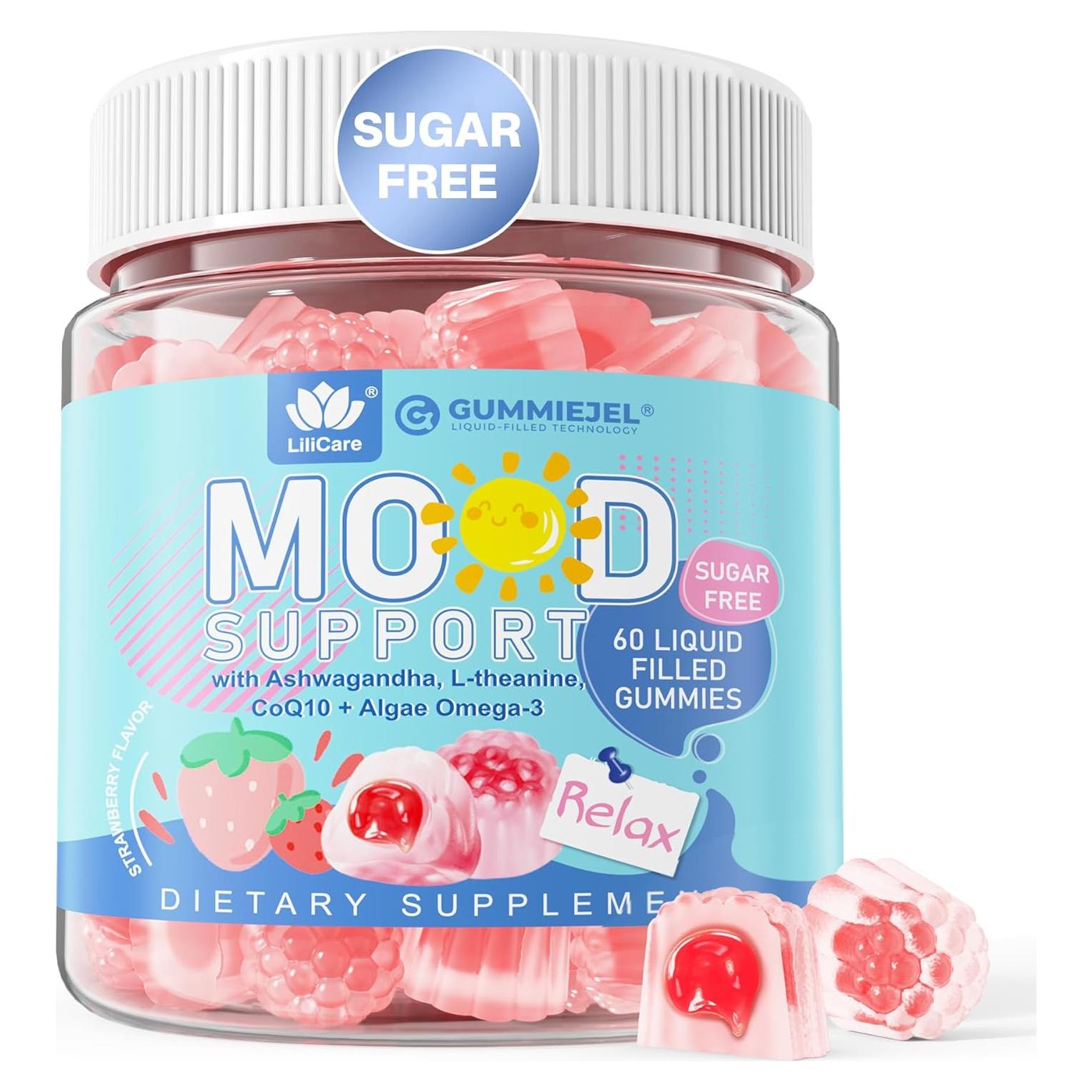 Gomitas Calmantes Veganas LILICARE 60 Unidades Sabor Fresa