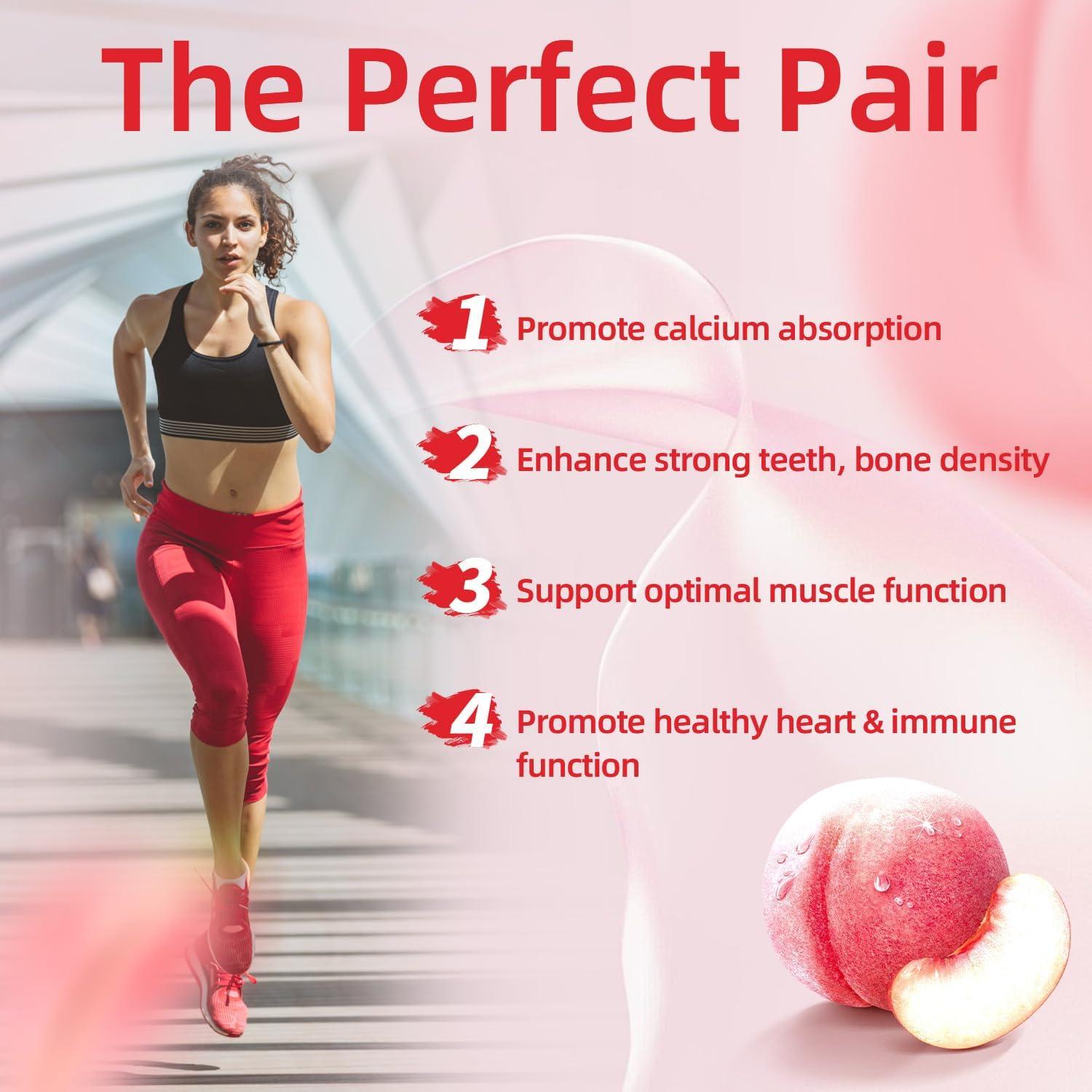 Gominolas Vitaminas D3 K2 9000 UI ORGMO 90 Contenidos Durazno