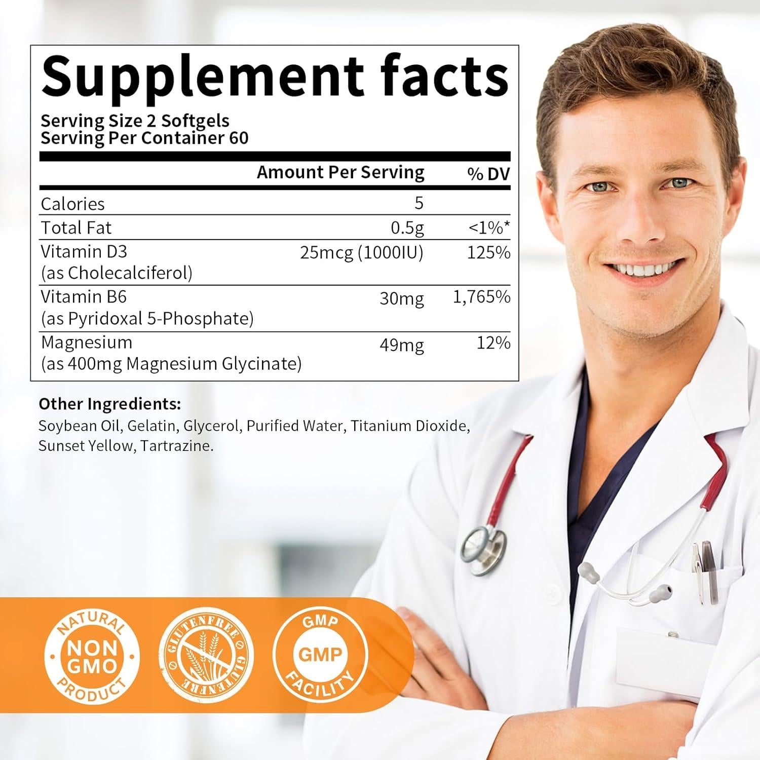 Suplemento de Magnesio Glicinato 400mg Softgels Alliwise