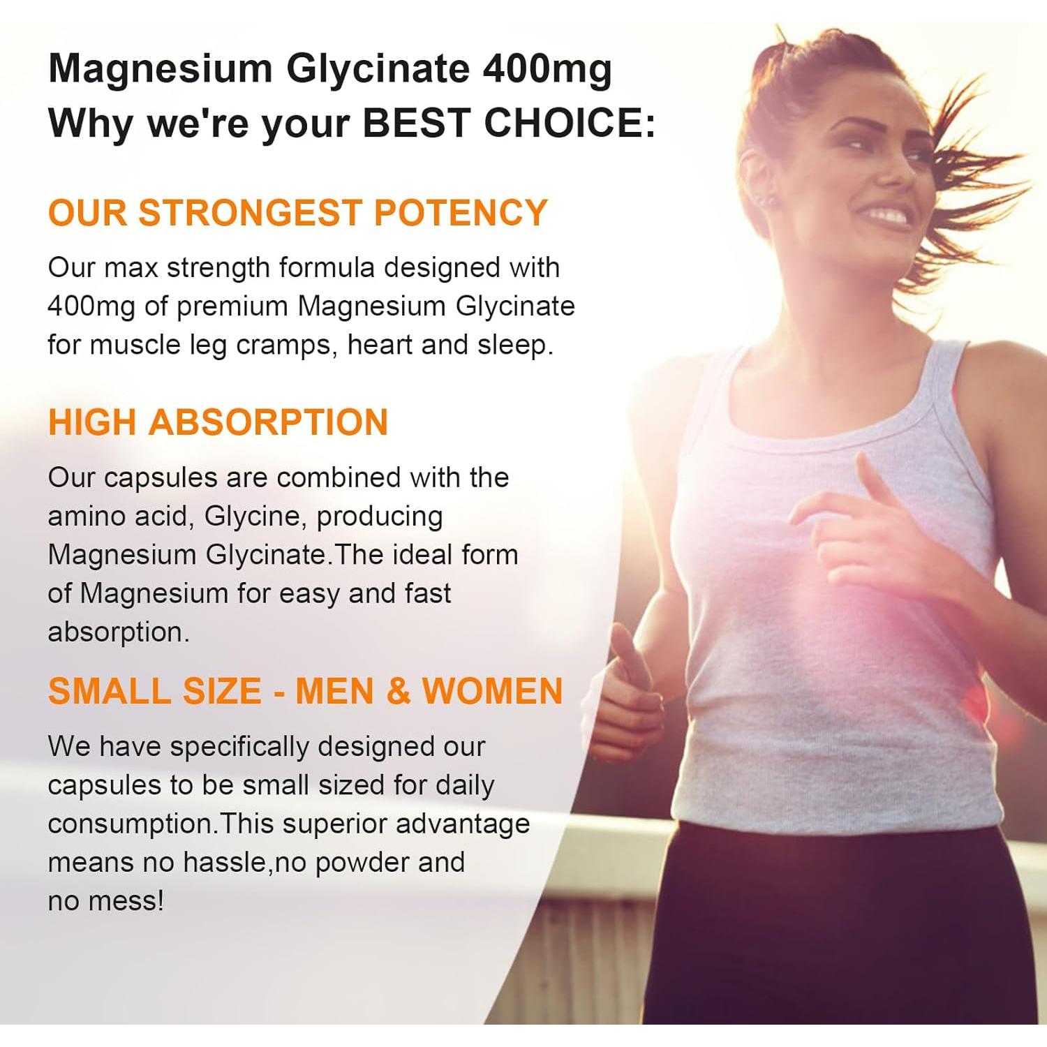 Suplemento de Magnesio Glicinato 400mg Softgels Alliwise