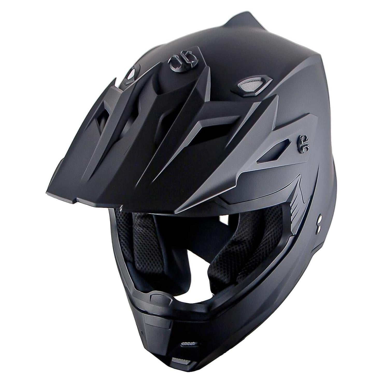 Casco de Motocross 1Storm HF801 Negro Mate S 53-54 CM