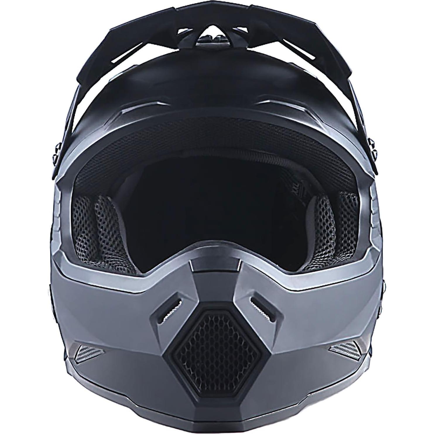 Casco de Motocross 1Storm HF801 Negro Mate S 53-54 CM