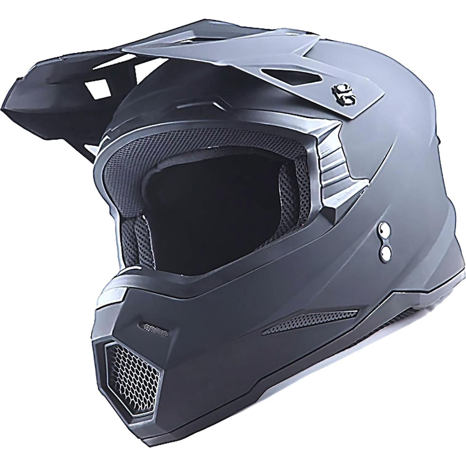 Casco de Motocross 1Storm HF801 Negro Mate S 53-54 CM