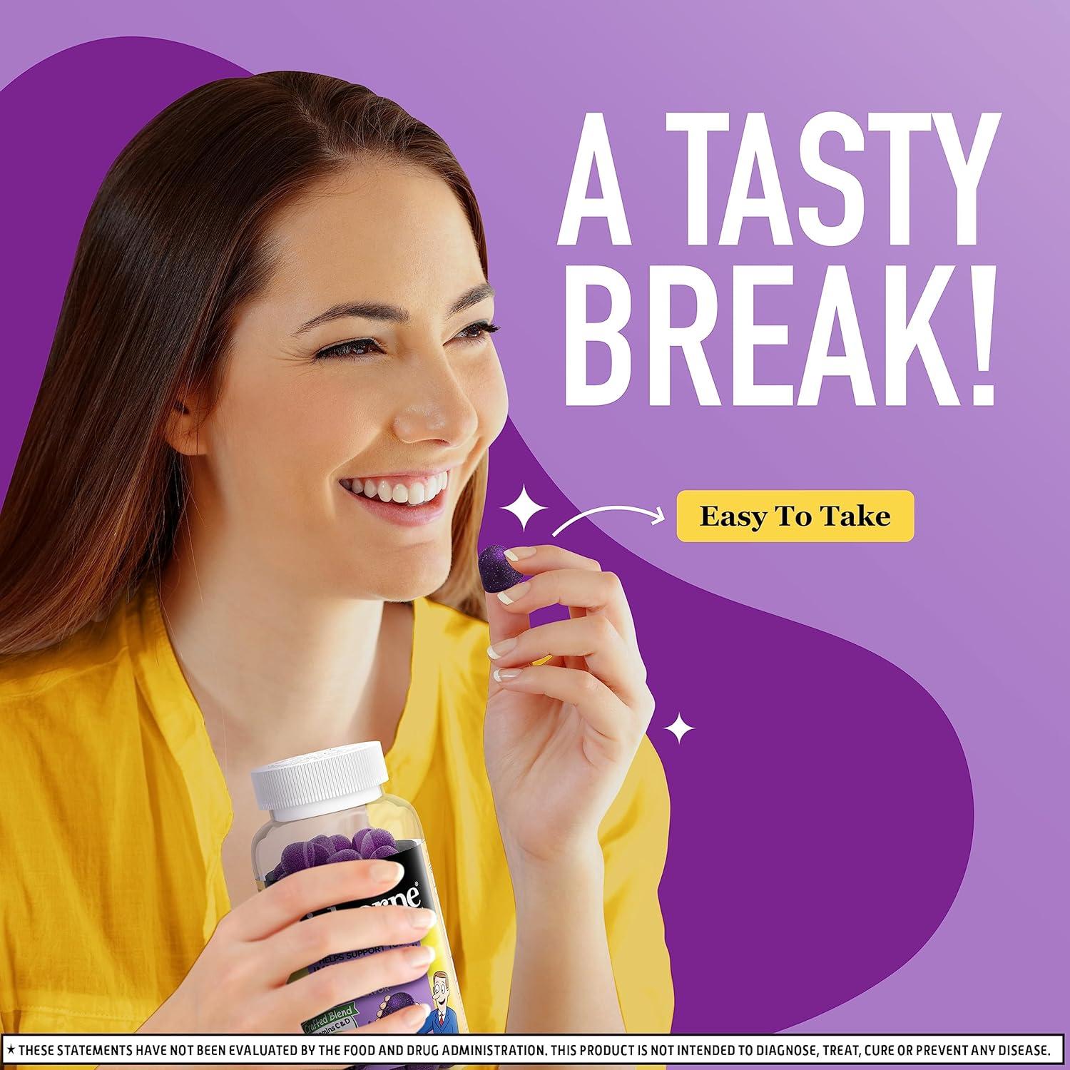 Gomitas Airborne con Zinc y Vitamina C - 130 Gomitas Sabor Saúco