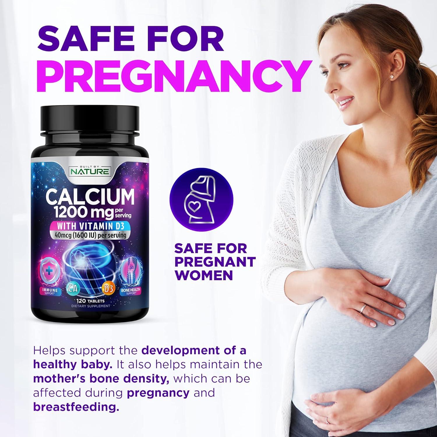 Suplemento de Calcio 1200mg con Vitamina D3 - 120 Tabletas