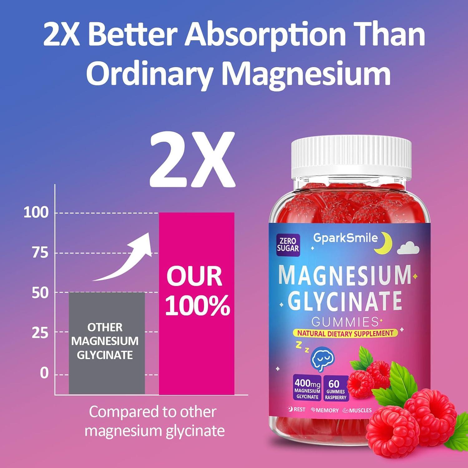 Gomitas Veganas de Glicinato de Magnesio 400mg Tewuky - 60 Masticables