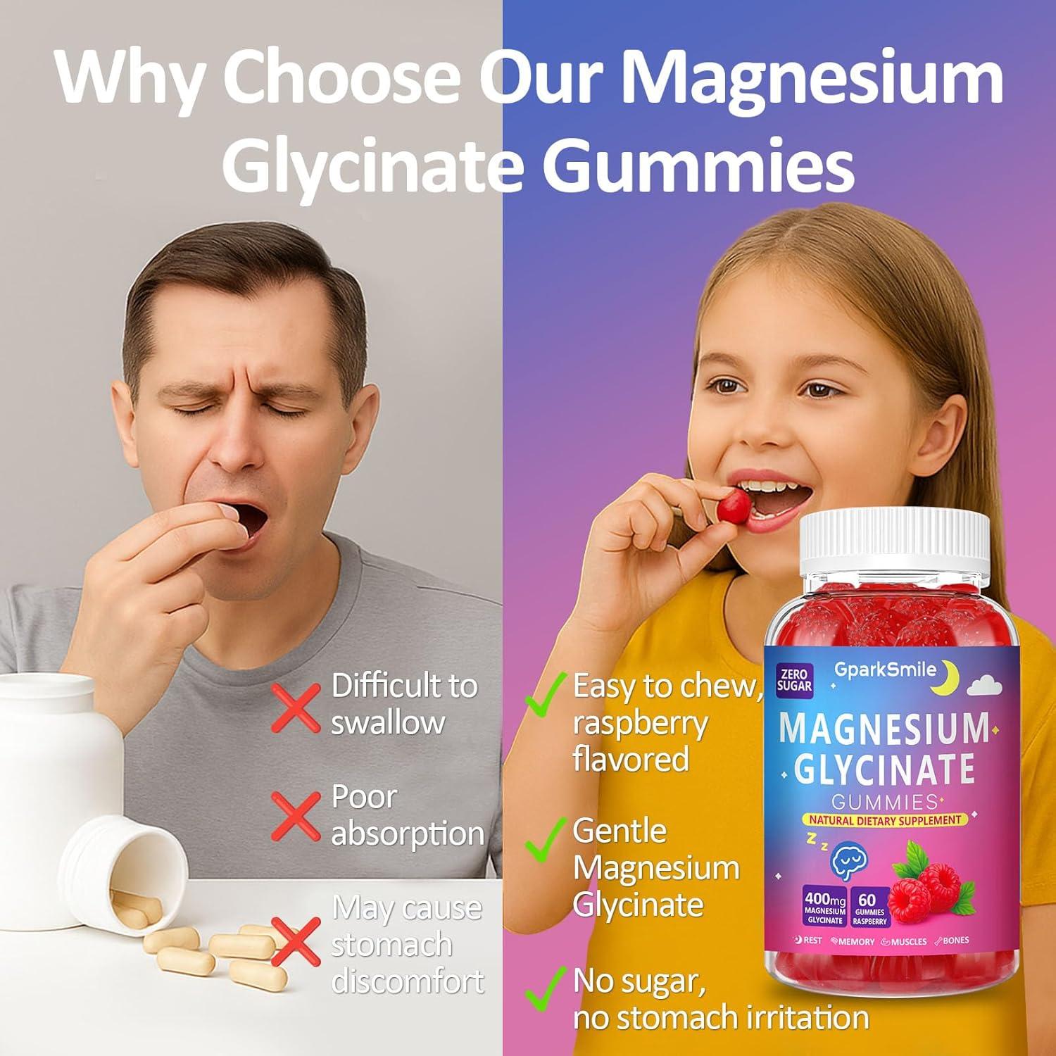 Gomitas Veganas de Glicinato de Magnesio 400mg Tewuky - 60 Masticables