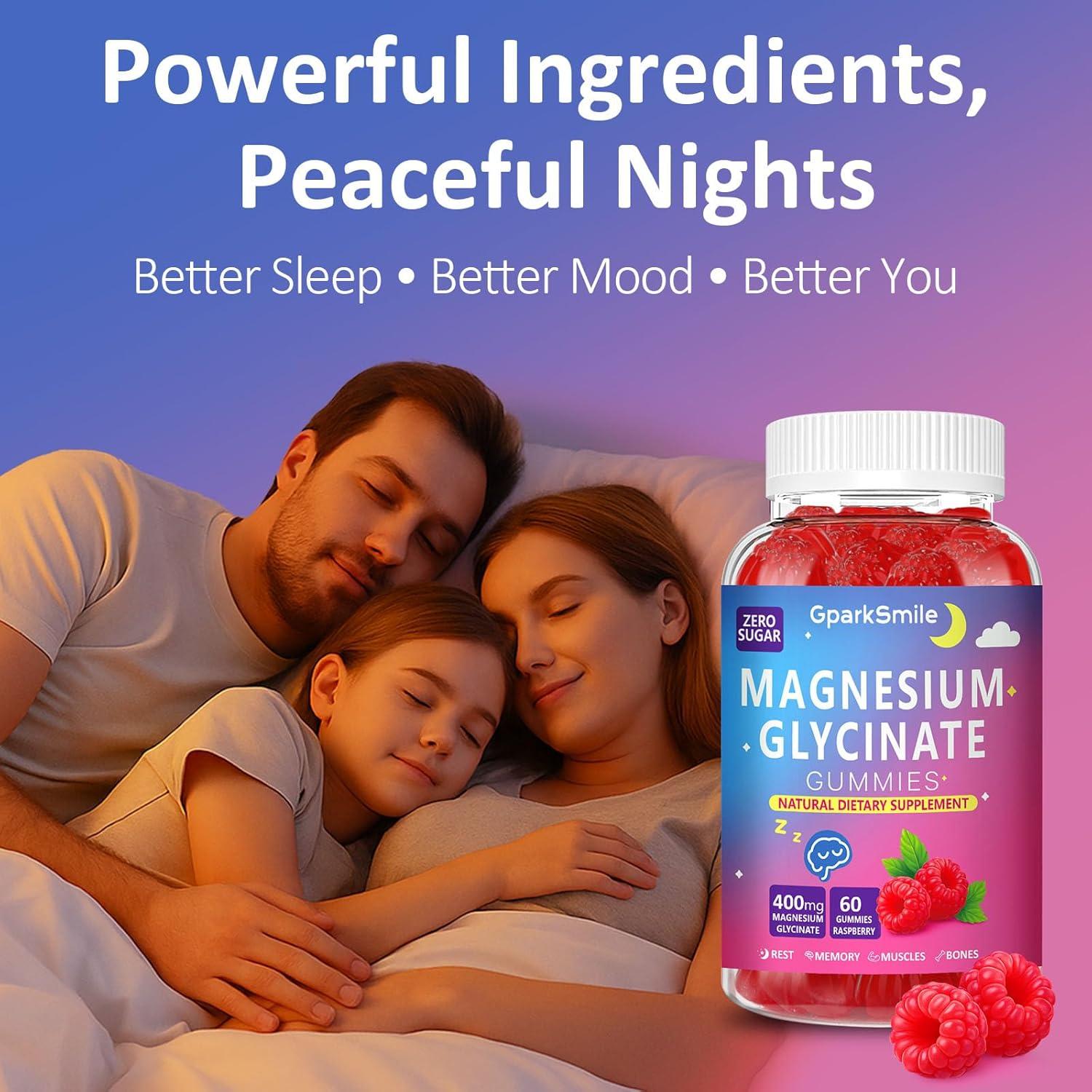 Gomitas Veganas de Glicinato de Magnesio 400mg Tewuky - 60 Masticables