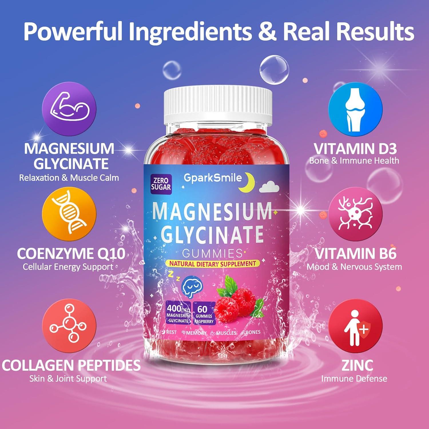 Gomitas Veganas de Glicinato de Magnesio 400mg Tewuky - 60 Masticables