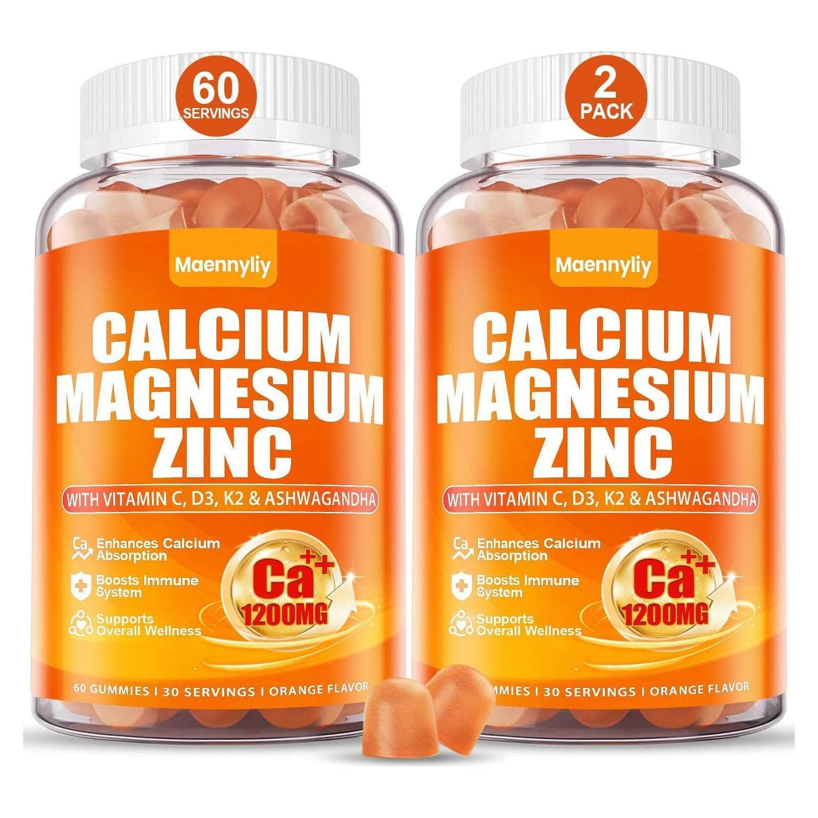 Gominolas de Calcio 1200 mg Maennyliy con Vitamina D3 y Magnesio