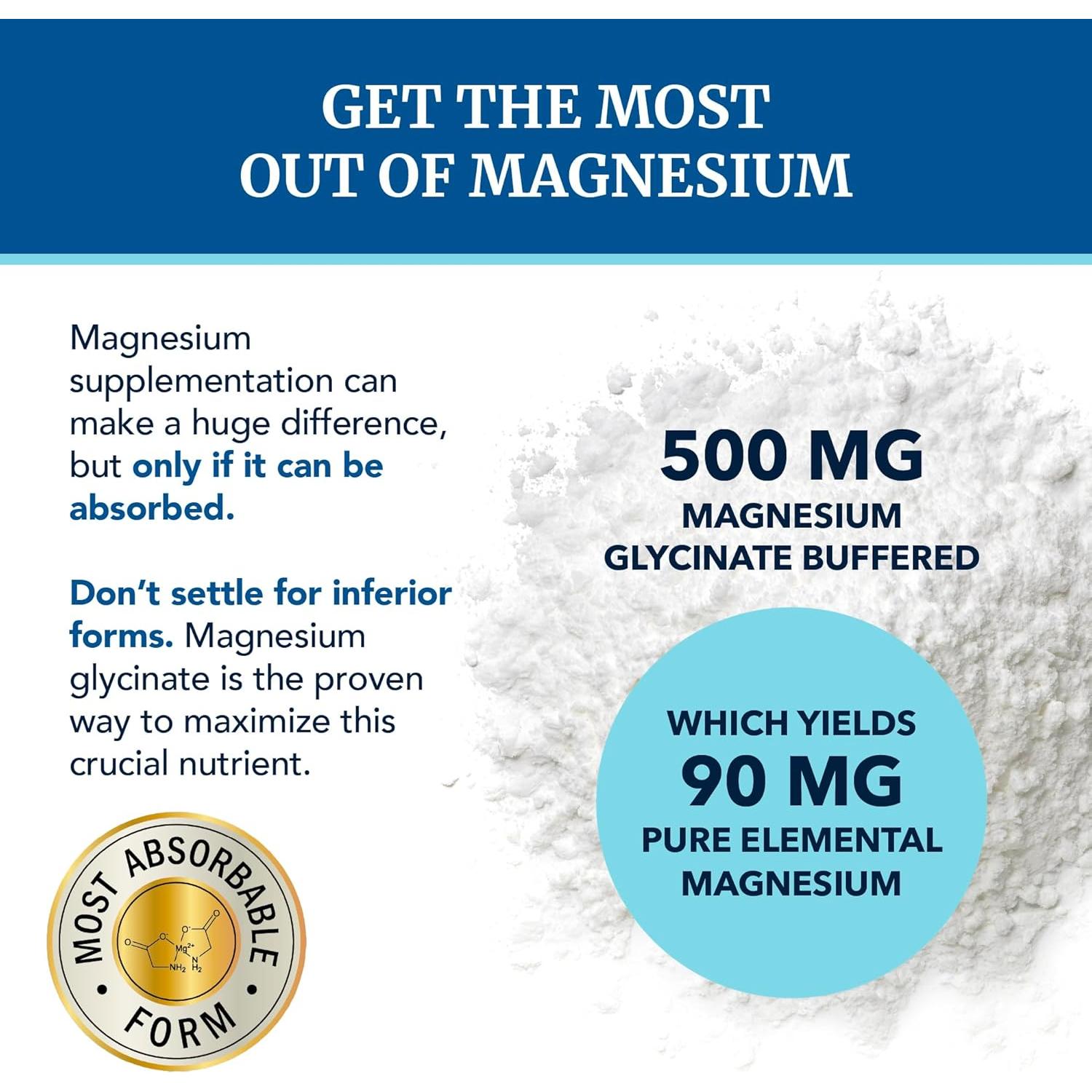 Glicinato de Magnesio 500mg Nobi Nutrition 120 Cápsulas