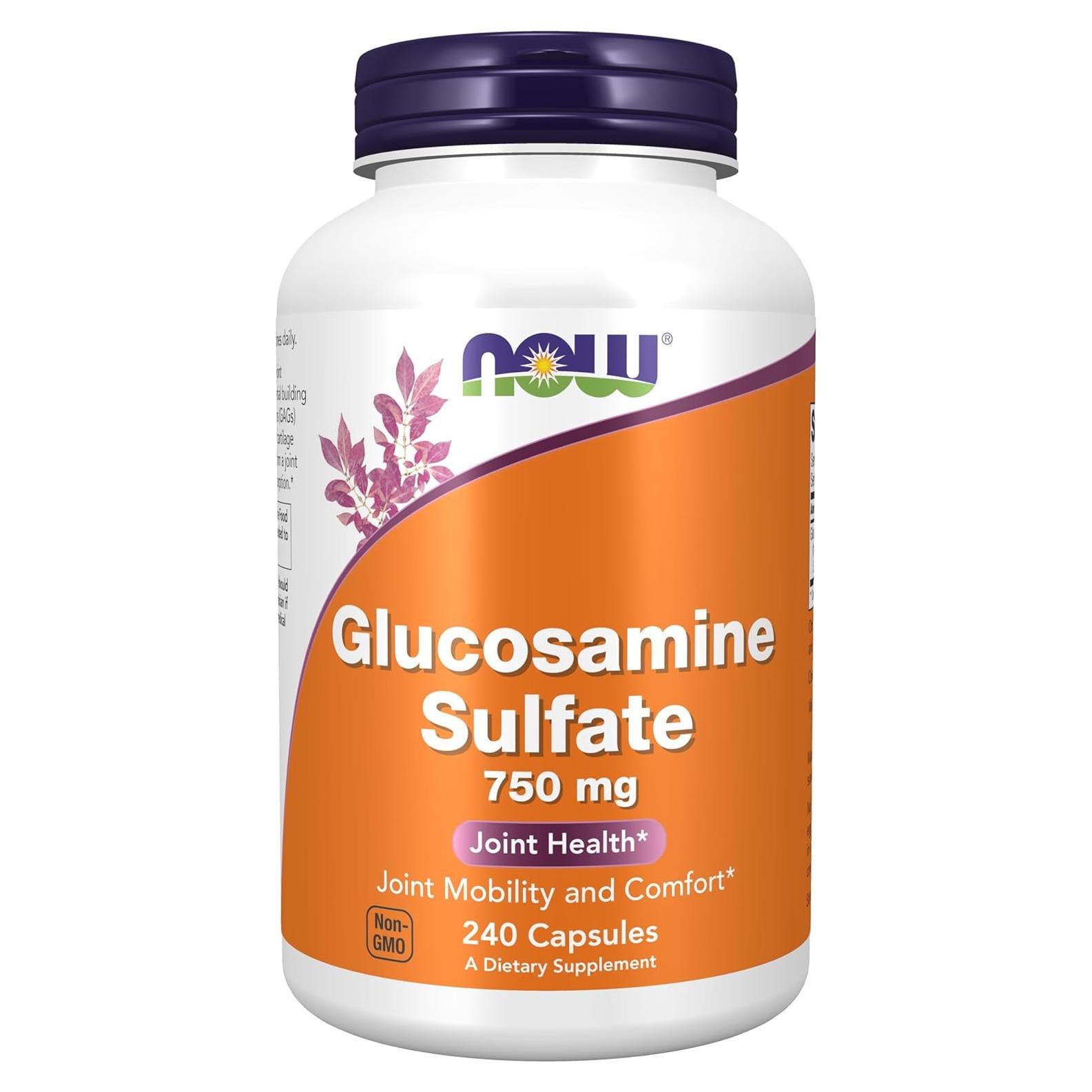 NOW Foods Glucosamina Sulfato 750 mg 240 Cápsulas Veganas