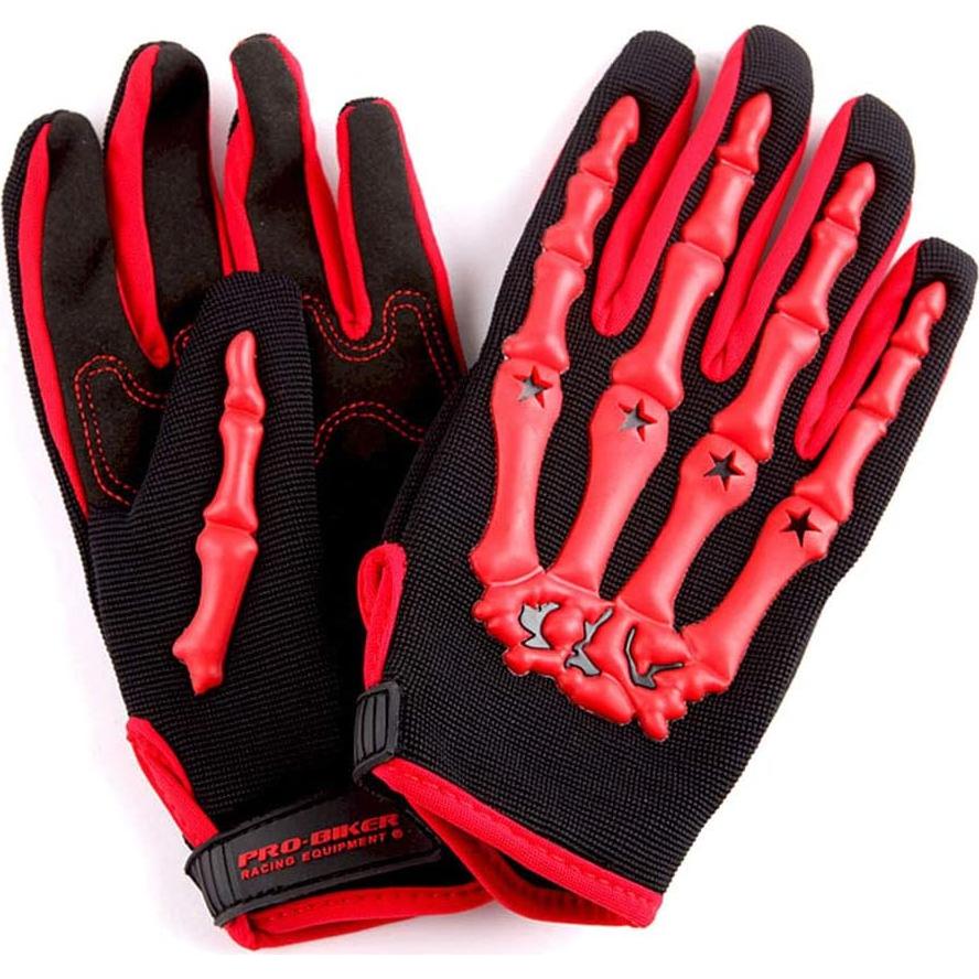 Casco de Motocross 1Storm HF801 Rojo + Gafas + Guantes