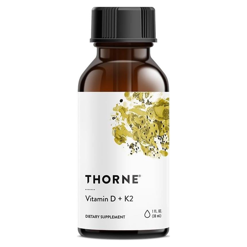 THORNE Vitamina D3 + K2 Líquido 30 ml - Salud Ósea y Muscular