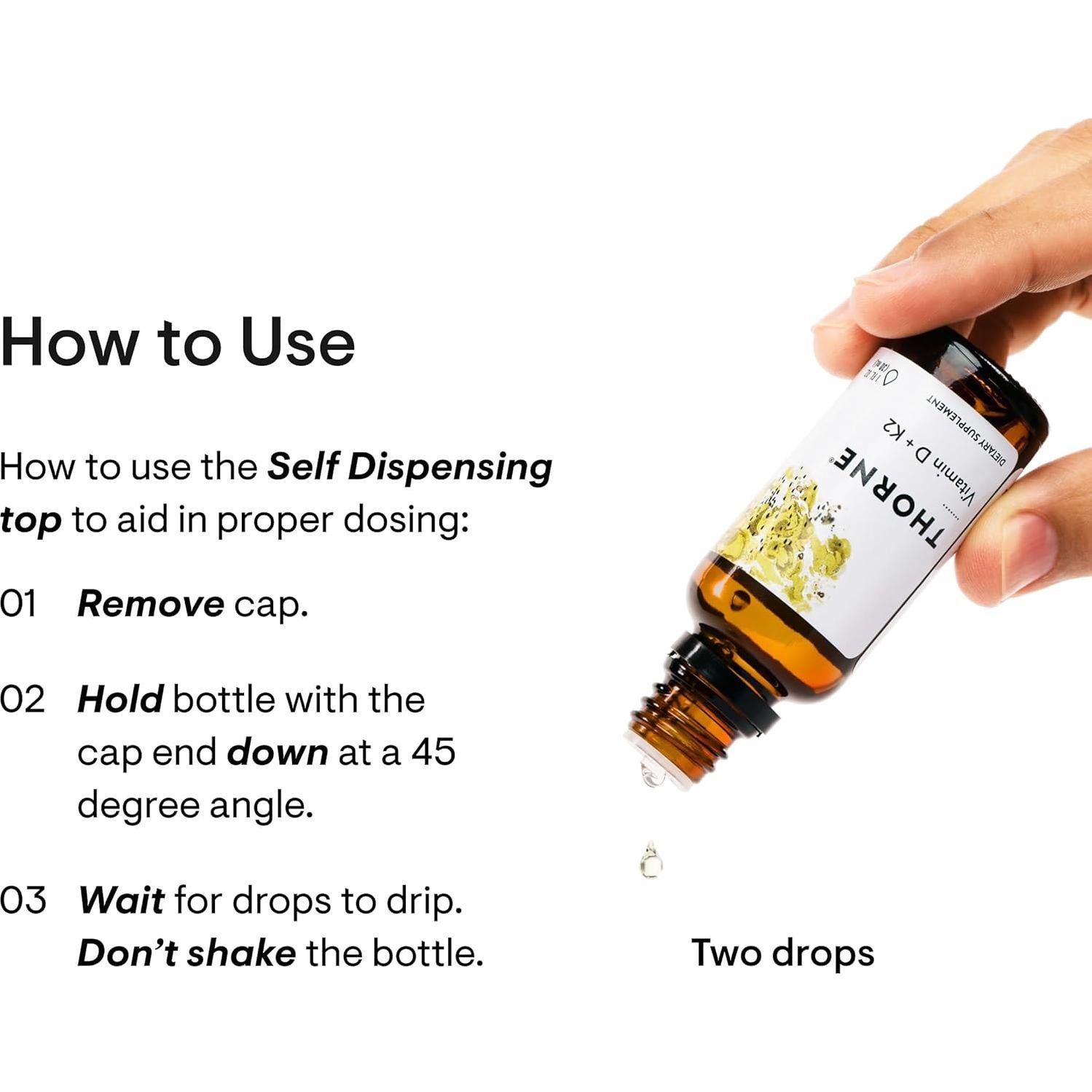 THORNE Vitamina D3 + K2 Líquido 30 ml - Salud Ósea y Muscular